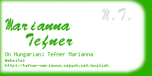 marianna tefner business card